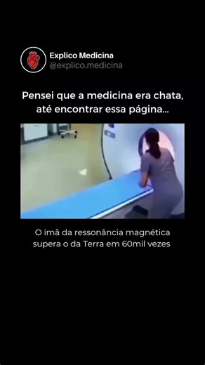 Explicando Medicina | Saúde | Curiosidade | A ressonância magnética usa um campo magnético extremamente forte. Isso pode ser até sessenta mil vezes mais intenso do que o campo... | Instagram