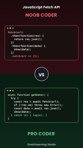 Noob vs Pro: JavaScript Fetch API 😳🔥