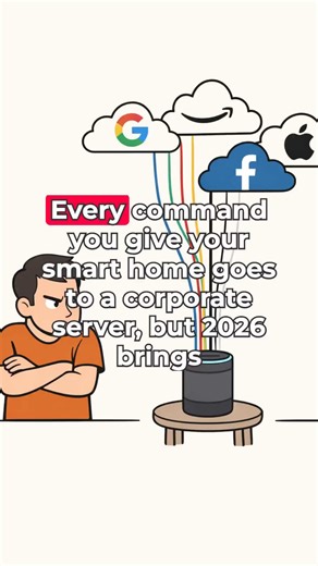 Smart homes are going offline on purpose. Local processing means your data stays home. Privacy-first smart home is the biggest trend of twenty twenty six. #SmartGeekHome #Privacy #SmartHome