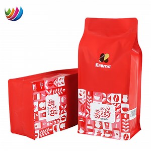 [Hot Item] China Supplier Heat Sealing Valve Coffee Pouch Plastic Packaging Flat Bottom Stand up Foil Food Bag