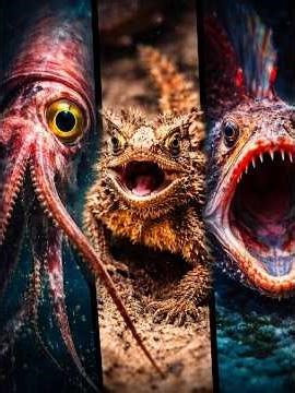 3 Most Dangerous & Mysterious Creatures Caught on Camera 😱#facts #shorts #viral