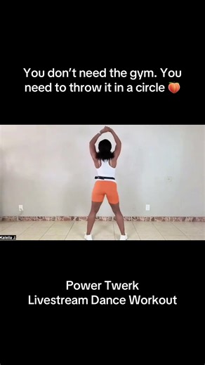 Throw it in a circle getting a full workout in 🔥 This is what we’re doing in Power Twerk every Saturday 9AM PT. 45 minutes of cardio, strength, and learning twerk and dance moves. Link in bio to join or train with my on-demand Dance Fit Fusion Challenge anytime 💃🏾💪🏾 #TwerkFitness #DanceWorkout #HomeWorkout #DanceFitness #WorkoutMotivation