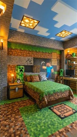 Minecraft-Themed Kids Bedroom