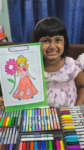 MEHER COLOURING DOLL #meherthecutepie #art #kidsplaying #drawing4kids #kidsdrawing #drawing