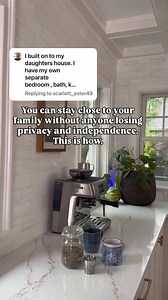 The biggest worry with multi-generational living is usually, "Will I still have my own space?" But check out this stunning setup! By building a dedicated addition onto her daughter’s home - complete with her own kitchen, living area, and suite - this mama has the best of both worlds. She keeps her own rhythm and independence, while staying just a heartbeat away from the people she loves most. It’s proof that multi-gen thrives when: Everyone feels heard and valued. Expectations are clear from the
