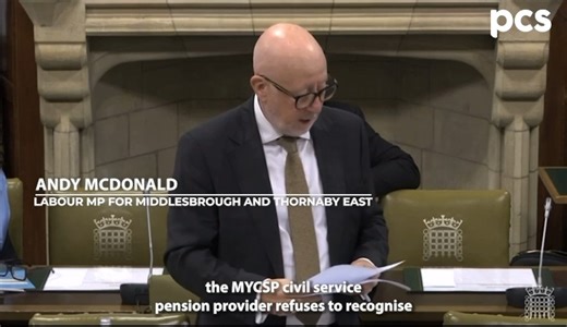 MyCSP, recognise PCS Union NOW! Andy McDonald MP thank you for your support on this important strike. #PCS | PCS Union