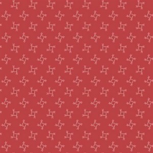 Edyta Sitar Strawberries and Cream Pinwheel Ruby Fabric 0.5m