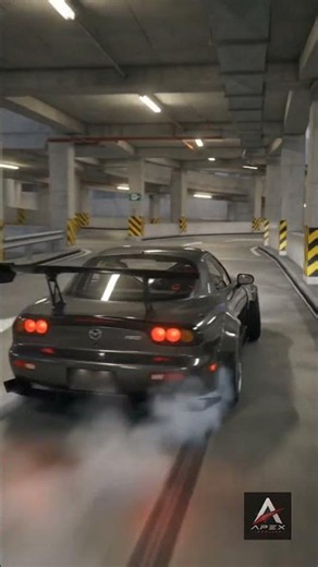 RX-7 Link Drifts an Entire Parking Garage — All the Way Down #Shorts
