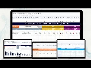 Electricity Distribution KPI Dashboard in Google Sheets
