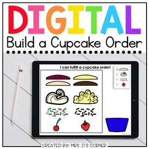 Digital Build a Cupcake Order | Activity for Special Ed   Distance Learning