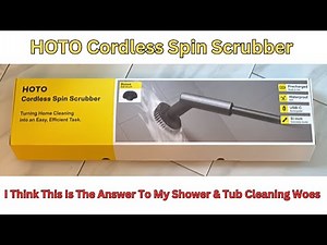 HOTO Cordless Spin Scrubber Demo | Shower Tile and Bathtub Cleaning