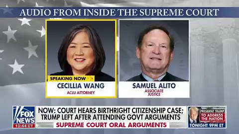 🚨 Justice Alito warned that unlimited birthright citizenship lets Chinese, Iranian, or Russian foreigners have a child in America who automatically owes military allegiance to a foreign adversary.“They have the duty of military service. It seems that makes them subject to a foreign power!”He added: “Not subject to any foreign power is pretty straightforward. A boy born here to an Iranian father who entered illegally is automatically an Iranian national with a duty of military service to Iran. T