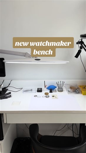 Visited dad at the workshop and he built a watchmaker bench and set up for me to practise on 😊 #watchmaking #watchrepair #watchmakeraustralia #melbournewatchcommunity #horology #watchmaker #thewatchculture #watchdealeraustralia