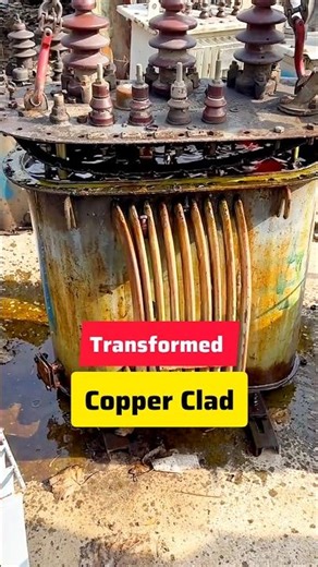 Transformed Copper Clad Process. #coppercleaning #copper #recycling #transformers #electrical