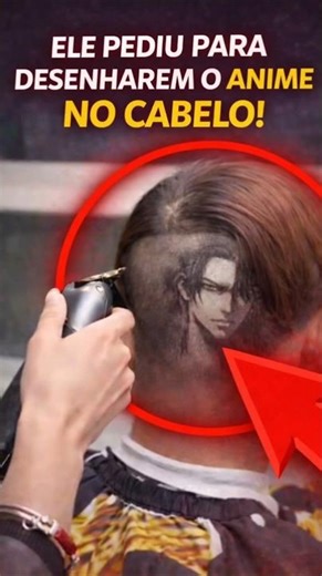 Você faria esse desenho de anime no cabelo? 🤯#shorts