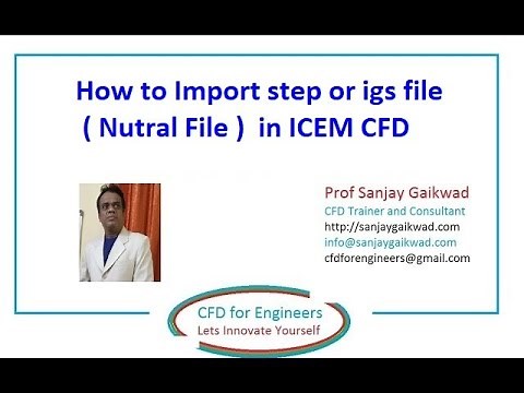Ansys ICEM CFD : How to Import .step or .igs file ( Nutral File ) in ICEM CFD
