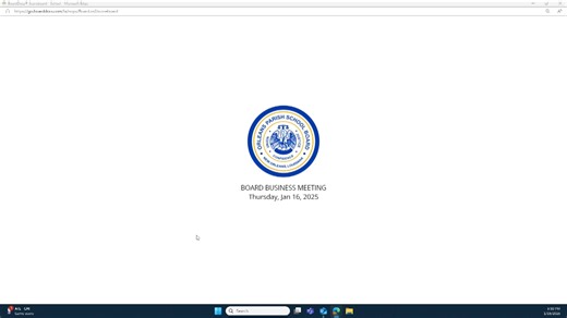 OPSB Board Meeting Jan. 16, 2025