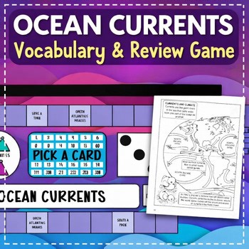 Ocean Currents Vocabulary Game & Word Search  Grade 8 Earth Science