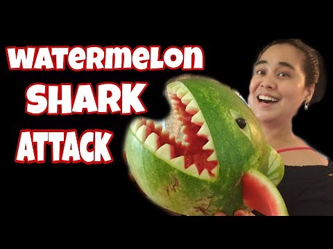 How To Make A Watermelon SHARK/Fruit carving tutorial