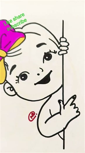 cute baby drawing