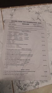 SECOND TERM END EXAMINATION - 2024 CLASS:VITime : 2.00 Hours ... | Filo