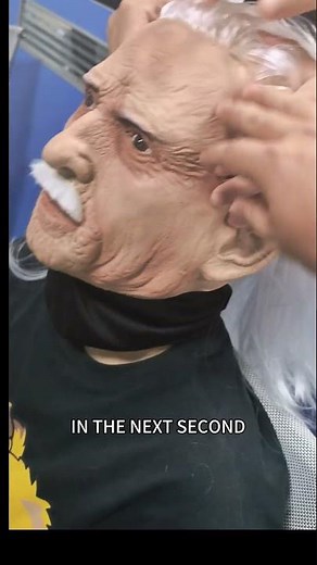 Latex Realistic Men Face Beard Halloween Costume Party Props Old Man Latex Halloween Mask Cosplay