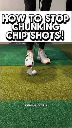 Stop chunking your chip shots with this easy tip! #golftips #golflesson #golfswing #golf