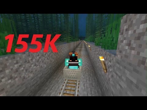 Building underwater the longest railroad in Minecraft survival!!