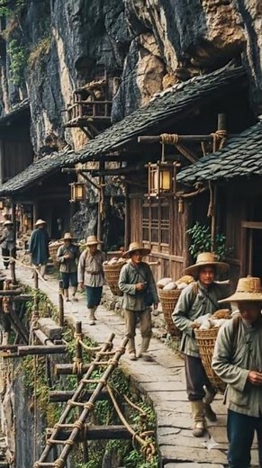 life on the edge ancient cliffside path and village in china s mountains