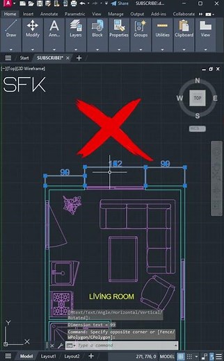 Speed Up Dimensioning in AutoCAD with QDIM Command | AutoCAD Tutorial #shorts
