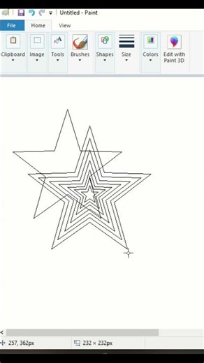 The MS Paint Secret for Impossible 3D Stars 🤯 #MSPaint #ComputerDrawing #OpticalIllusion #3DDrawing