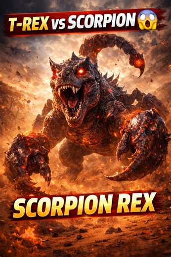 T-Rex 🦖 vs Giant Scorpion 🦂 | Epic Monster Battle Creates SCORPION REX! #Shorts #monster #horror