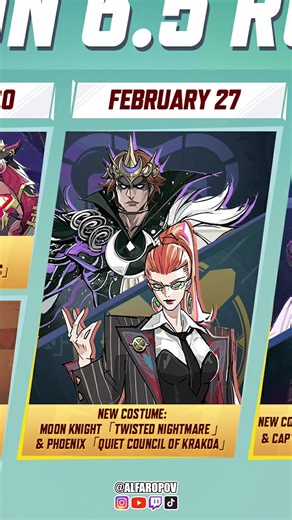 All costumes coming to Marvel Rivals in Season 6.5 #marvelrivals #gaming #fypgaming🎮