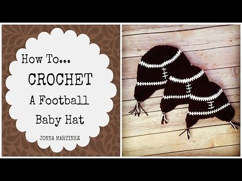HOW TO CROCHET A FOOTBALL HAT