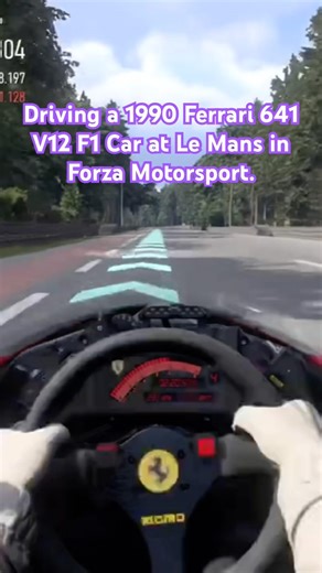 Driving a 1990 Ferrari 641 V12 F1 Car at Le Mans in Forza Motorsport. #f1 #ferrari #forzamotorsport