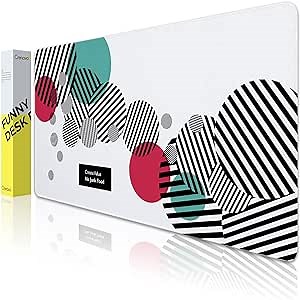 Mouse Pad Large Desk Pad Computer Mat Extended Gaming Mouse Pad with 3mm Thick Non-Slip Rubber Base Anti-Fray Stitched Edges Premium Spill-Proof Micro Woven Cloth, 31.5 x 15.7 x 0.12 inch, Polka Dot