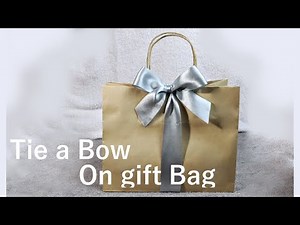 How to make a Bow | Ribbon bow | Bow making | Tie a ribbon on gift bag