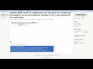 How to Find the Embed Code for a Poll Everywhere Poll