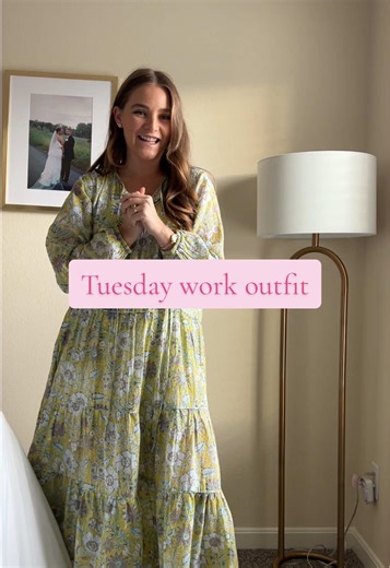 It is in fact Tuesday, not Wednesday, whoops!!! A pretty easy outfit today, but love it nonetheless!! @Anthropologie @Nordstrom @Etsy @Kendra Scott @Ultrahuman #whatiworetoday #schoolcounselorsoftiktok #girlyoutfit #workootd #outfitinspo