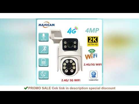 4MP WIFI IP Camera 3G 4G SIM Card PTZ 4MP Video Surveillance Cameras Outdoor Dual Lens ZOOM Alarm Co