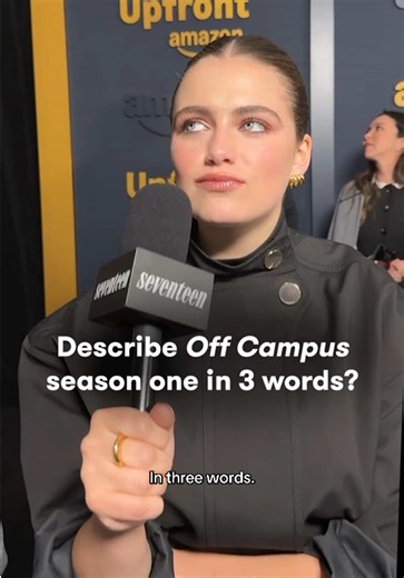 #OffCampus fans, it’s finally here!!! 🏑❤️ What 3 words would YOU use to describe season 1?! #offcampusseries #hannahgarrett #wellsyandgarret #garrettgraham