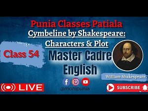 Cymbeline by Shakespeare | Summary, Characters & Analysis | Live Class 54 #Shakespeare #Cymbeline