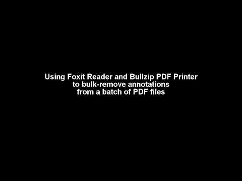 Remove Annotations from a batch of PDF Files