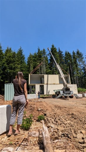 Nicolle on Instagram: "Returning to our yurt in the forest after one year away, it was stressful to manage being away and so much to clean, organize, repair, fix, and make right again… Can’t wait to be here for over a year now and finish our shipping container home! Have you watched the birth of our shipping container home, there was so much work to bring the containers to our property and prepare the foundation! Search “Jake and Nicolle shipping container” on YouTube or watch our latest video p