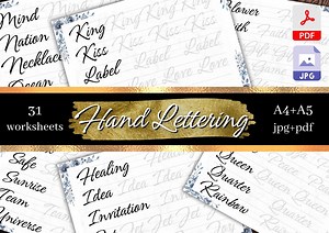 31 Pages of Hand Lettering Practice, Digital Calligraphy Worksheets, Penmanship Practice Sheets for Download - Etsy