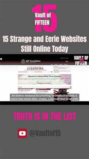 Nr 11: SCP Foundation 📁 A “fictional” database that feels too real.