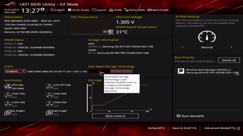 ASUS ROG Maximus Z690 Hero BIOS overview