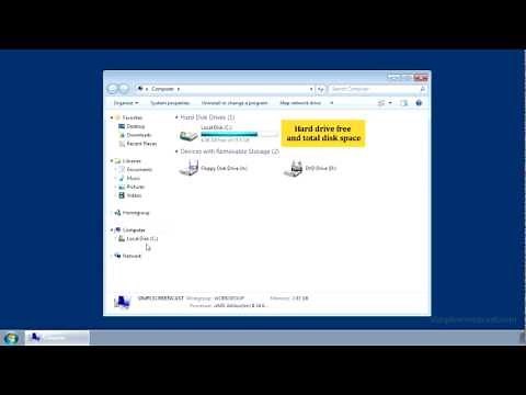 How to check disk space in Windows 7