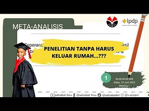 TUTORIAL META ANALISIS: Tahapan Penelitian, dan Cara Menghitung EFFECT SIZE