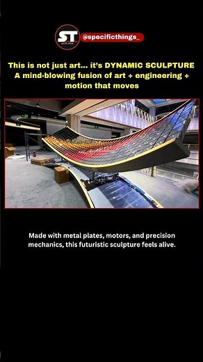 This Moving Metal Sculpture Is ALIVE 😱 | Dynamic Art That Blows Your Mind . #technology #ytshorts